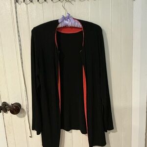 Coldwater Creek Blue and Black Striped travel jacket